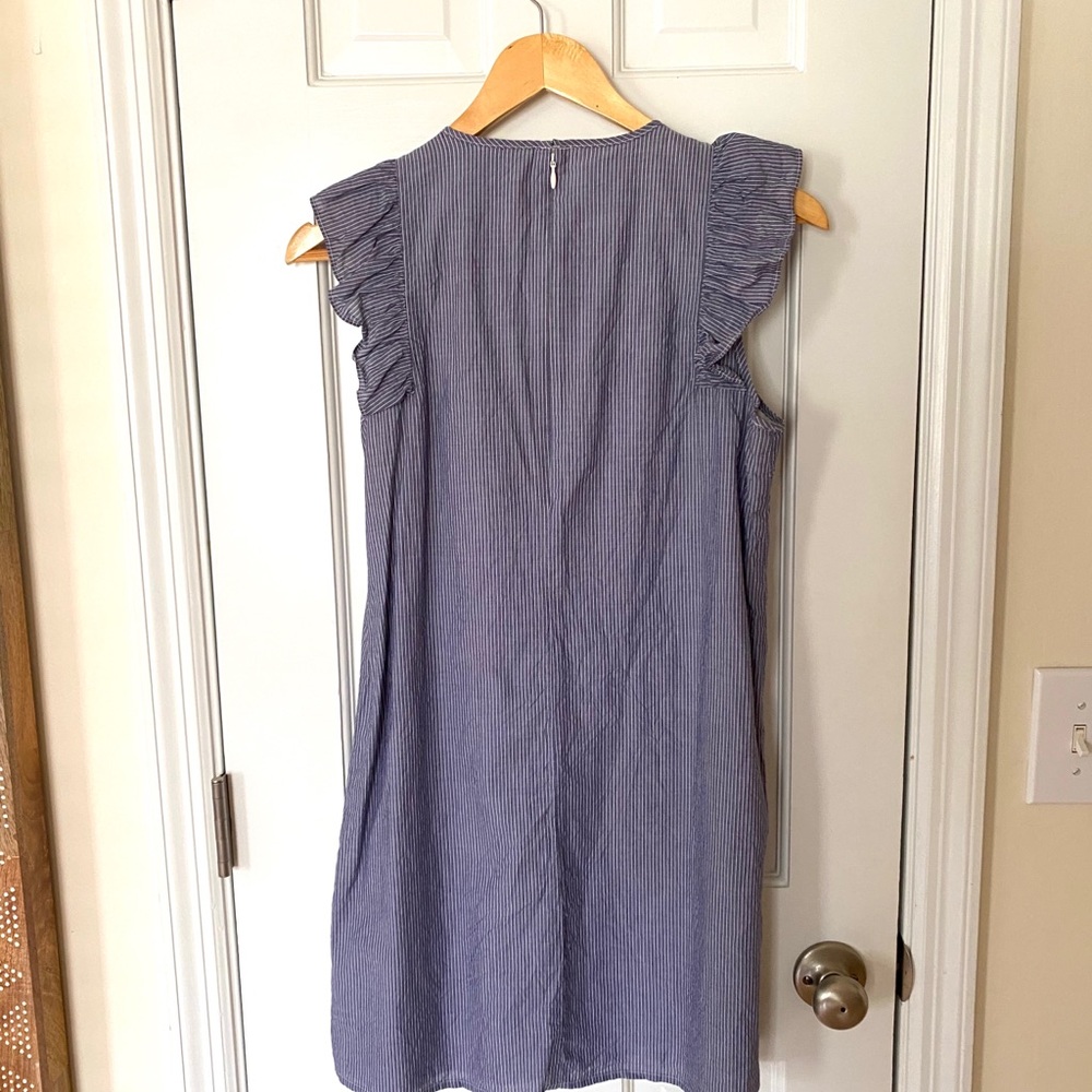 Express Stripped Ruffle Dress - Picture 2 of 6